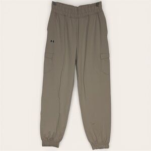 Under Armour Cargo Jogger Pants Taupe Stretch Athleisure Utility Pant - Size SM